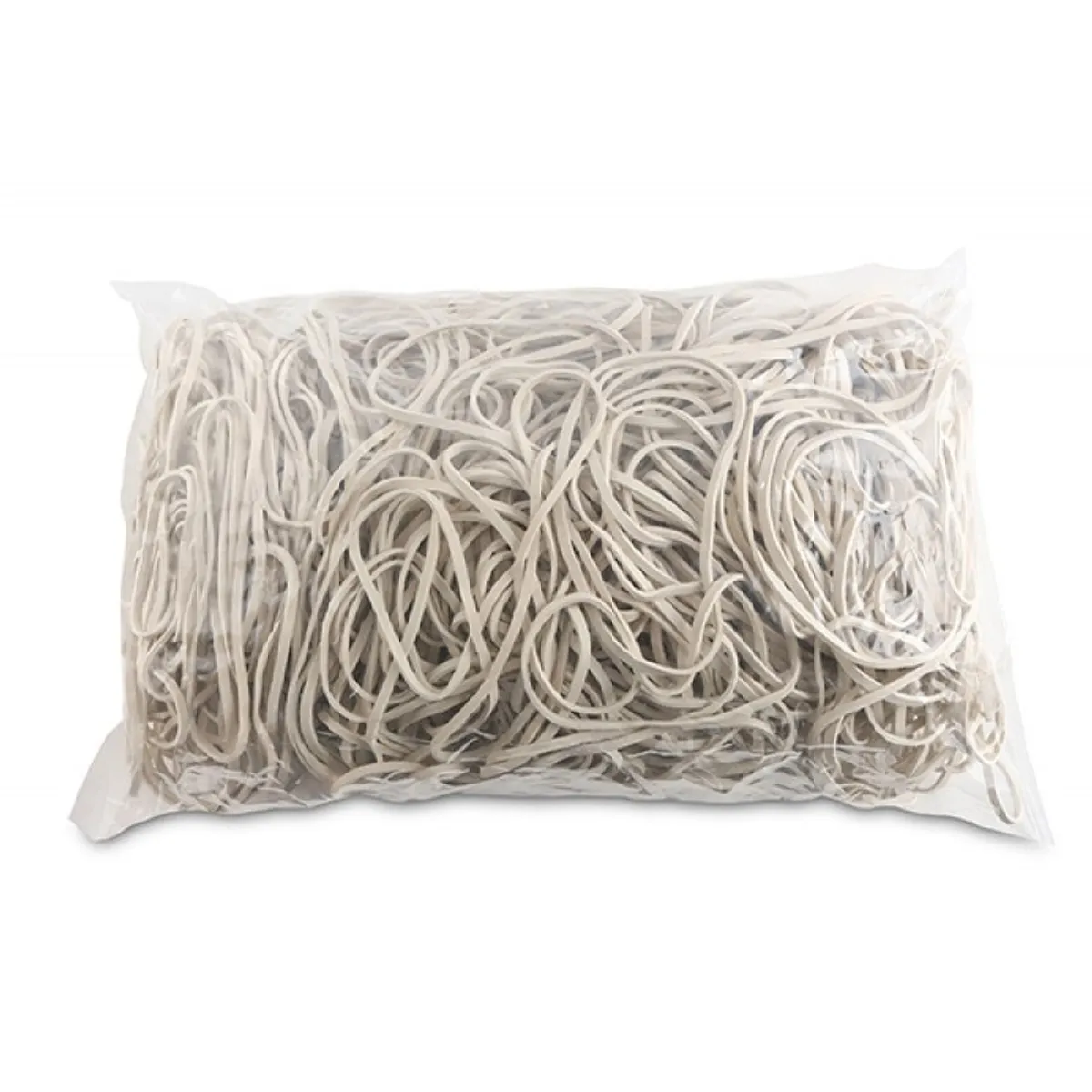 Ластици OFFICE PRODUCTS, плоски, каучукови, ф80 мм, 1.5х1.5 мм, бели, опаковка 1 кг
