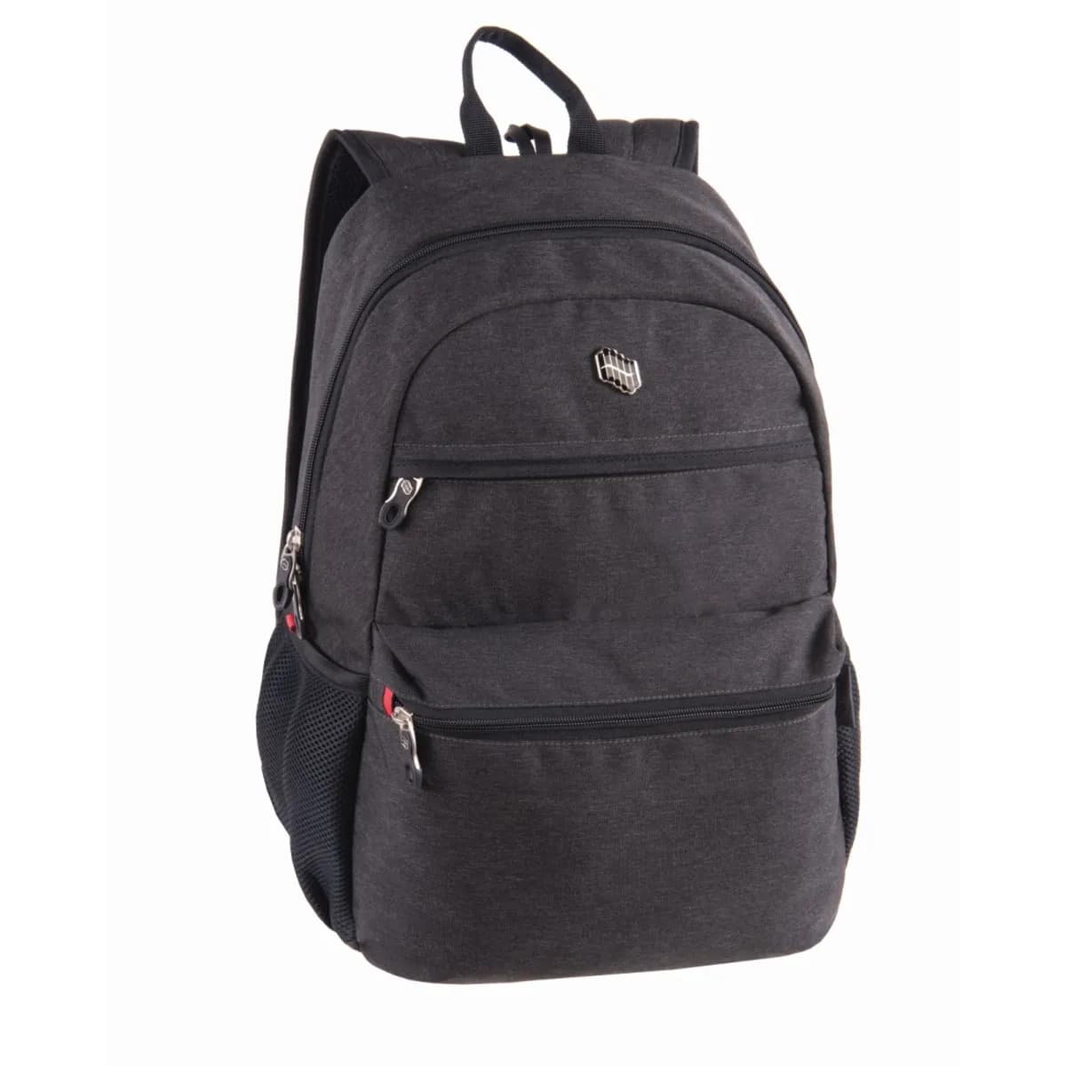 Ученическа раница PULSE Steph Black Dark Gray, 3 отделения