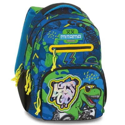 Корица на „Ученическа раница MITAMA New Plus CoolDino, за момче, 4 отделения"