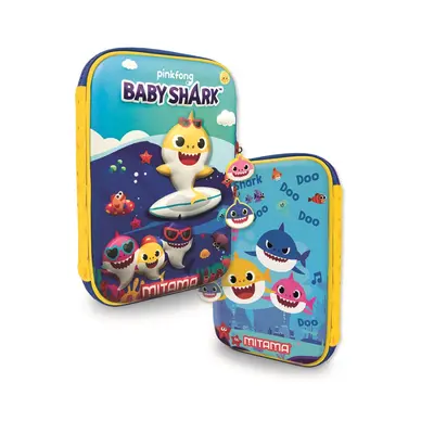 Корица на „Несесер с пълнеж MITAMA Baby Shark 3D от 8 флумастери и 8 восъчни пастели"
