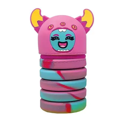 Корица на „Силиконов несесер MITAMA BOOM! Monster Girl, разтягащ се, d7см, 13-20 см, розово чудовище"