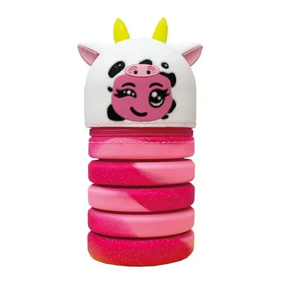 Корица на „Силиконов несесер MITAMA BOOM! Puppy Cow, разтягащ се, d7см, 13-20 см, бяла крава"