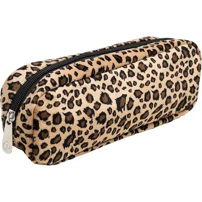 Корица на „Несесер EXACOMPTA Leopard, с цип, 22х6х8 см, мека изкуствена кожа с леопардов принт"