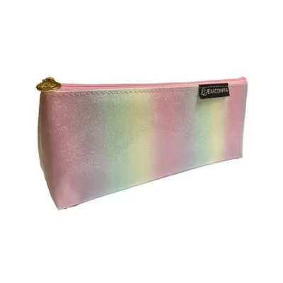 Корица на „Несесер EXACOMPTA Candy, с цип, триъгълен, 22.5х5.5х10 см, текстил, покрит с брокат, многоцветен"