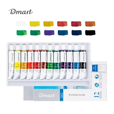 Корица на „Акварелни бои Deli Dmast EC310-12, в тубички 12 мл, 12 цвята"
