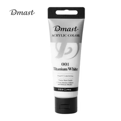 Корица на „Акрилна боя Deli Dmast EC330-TW, в тубичка 75 мл, 001 titanium white"