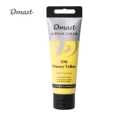 Корица на „Акрилна боя Deli Dmast EC330-PY, в тубичка 75 мл, 106 primary yellow"
