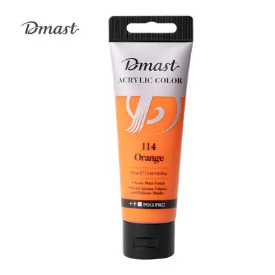 Корица на „Акрилна боя Deli Dmast EC330-OR, в тубичка 75 мл, 114 orange"