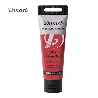 Корица на „Акрилна боя Deli Dmast EC330-DR, в тубичка 75 мл, 207 deep red"