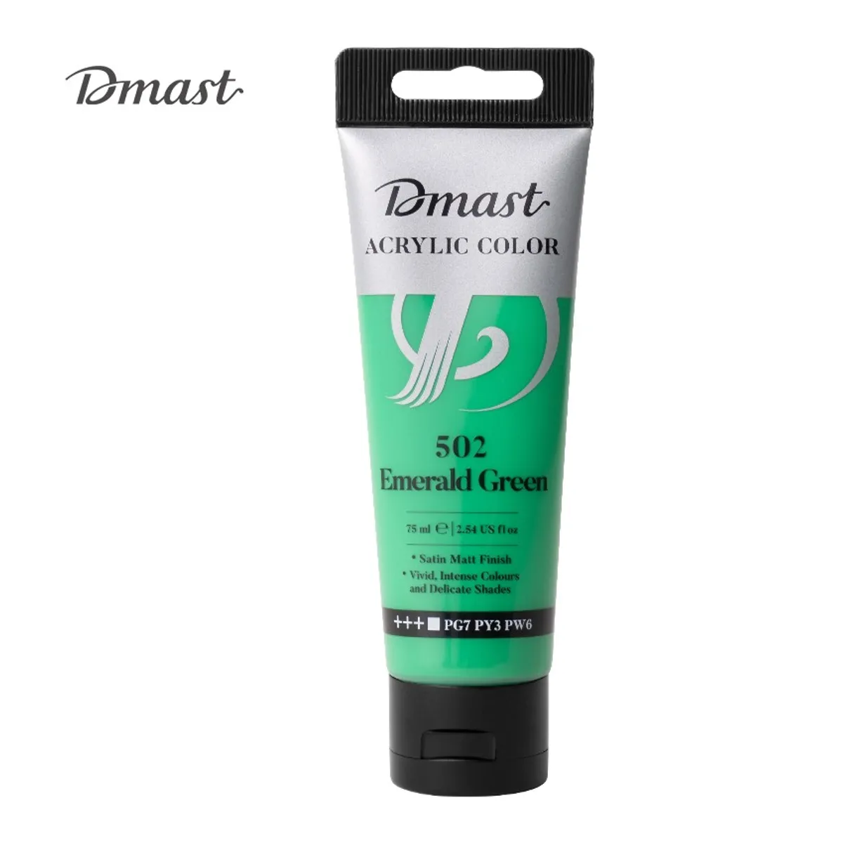 Акрилна боя Deli Dmast EC330-EG, в тубичка 75 мл, 502 emerald green