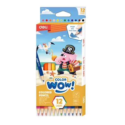 Корица на „Цветни моливи Deli Color wow! EC143-12, шестоъгълно тяло, 12 цвята"