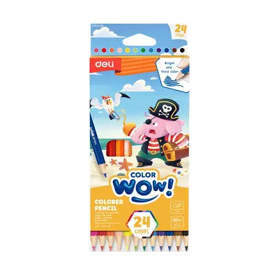 Корица на „Цветни моливи Deli Color wow! EC143-24, шестоъгълно тяло, 24 цвята"