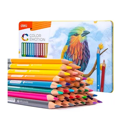 Корица на „Цветни моливи Deli Color Emotion-36 цв.-мет.кут."