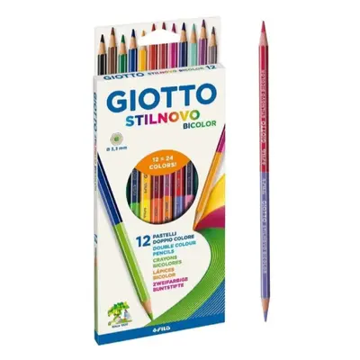 Корица на „Двувърхи цветни моливи GIOTTO STILNOVO BICOLOR, шестоъгълно тяло, 24 цвята"