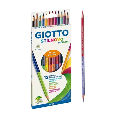 Корица на „Двувърхи цветни моливи GIOTTO STILNOVO BICOLOR, шестоъгълно тяло, 24 цвята"