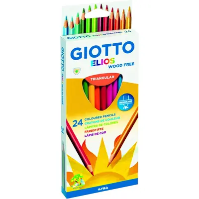 Корица на „Цветни моливи GIOTTO ELIOS, триъгълно тяло, 24 цвята"