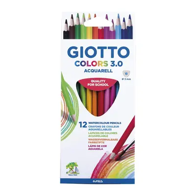 Корица на „Акварелни цветни моливи GIOTTO COLORS 3.0, триъгълно тяло, 12 цвята"