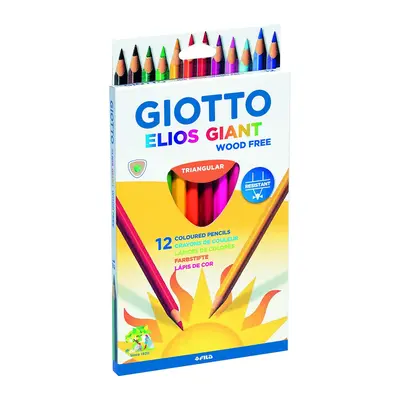 Корица на „Цветни моливи GIOTTO ELIOS GIANT, джъмбо триъгълно тяло, 12 цвята"