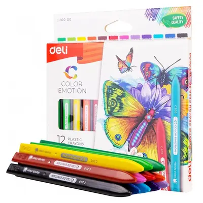 Корица на „Пастели пластик Deli Color Emotion - 12 цвята"