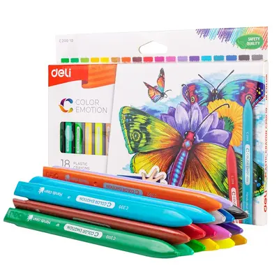 Корица на „Пастели пластик Deli Color Emotion - 18 цв."