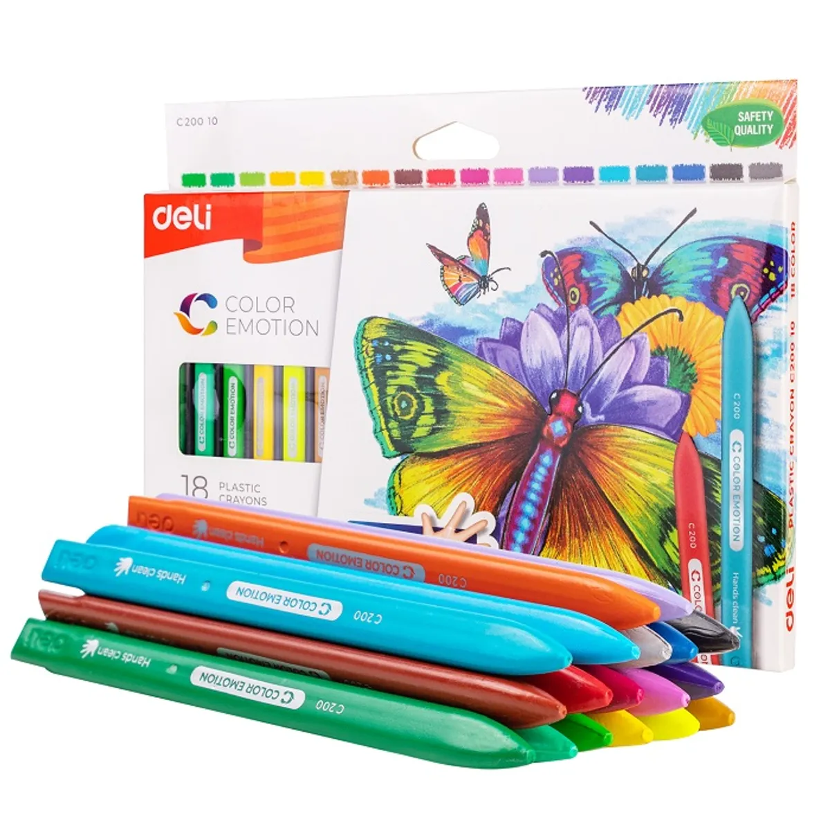 Пастели пластик Deli Color Emotion - 18 цв.