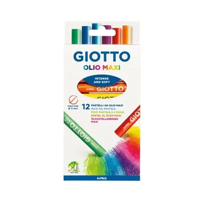 Корица на „Маслени пастели GIOTTO OLIO MAXI, ф 11 мм, 70 мм, 12 цвята"