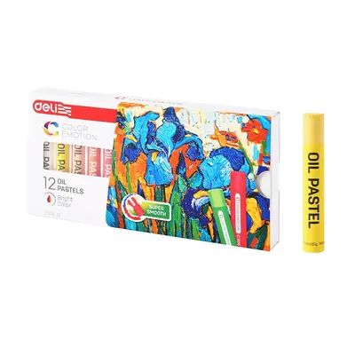 Корица на „Маслени пастели Deli Color Emotion EC306-12, 12 цвята"