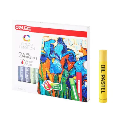 Корица на „Маслени пастели Deli Color Emotion EC306-24, 24 цвята"