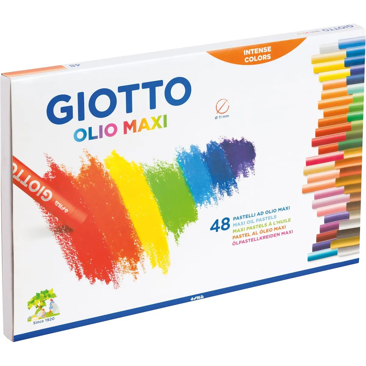 Маслени пастели GIOTTO OLIO MAXI, ф 11 мм, 70 мм, 48 цвята
