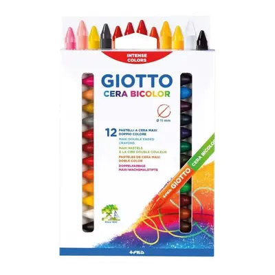 Корица на „Двувърхи восъчни пастели GIOTTO CERA BICOLOR MAXI, ф 11 мм, 24 цвята"