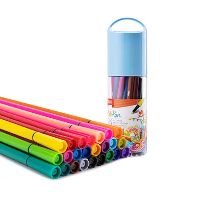 Корица на „Флумастери Deli ColoRun EC156-24, 24 цвята, тубус"