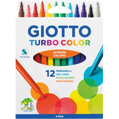 Корица на „Флумастери Giotto тънък връх ф 2.8 мм - 12 цв."