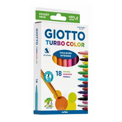 Корица на „Флумастери GIOTTO Turbo Color, връх 2.8 мм, 18 цвята"