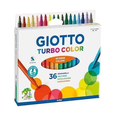 Корица на „Флумастери GIOTTO Turbo Color, връх 2.8 мм, 36 цвята"
