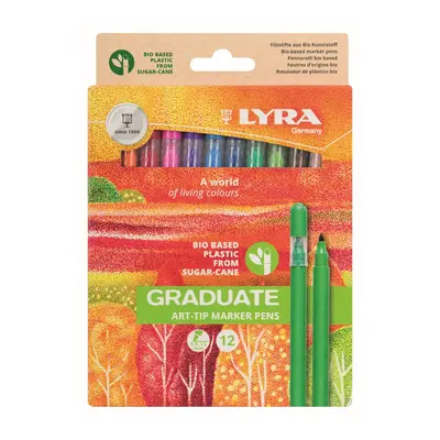 Корица на „Флумастери LYRA Graduate Art Tip, био пластмаса, връх 1.2 мм, 12 цвята"