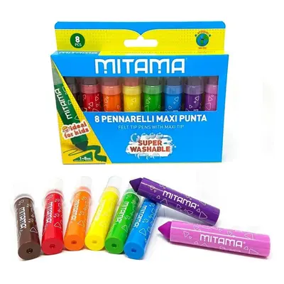 Корица на „Флумастери MITAMA Jumbo Maxi Tip, връх 1-8 мм, 8 цвята"
