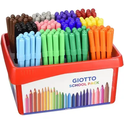 Корица на „Флумастери GIOTTO Turbo Color School Pack, връх 2.8 мм, 12 цвята, 144 бр."