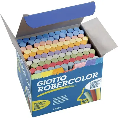 Корица на „Безпрахови тебешири GIOTTO Robercolor, ф 10 мм, 80 мм, 100 бр. цветни"