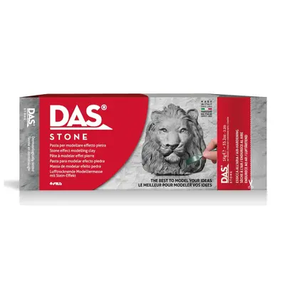 Корица на „Самосъхнеща глина DAS Grey Stone, с ефект на камък, 1 кг, сива"
