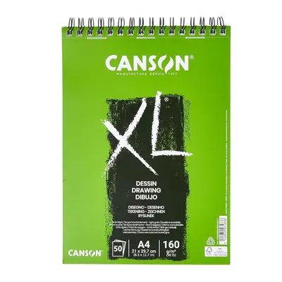Корица на „Скицник със спирала CANSON XL Dessin, за сухи техники, A4, 160 г/кв.м, light grain, 50 л."