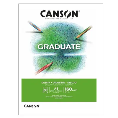 Корица на „Скицник CANSON GRADUATE Croquis, за моливи и въглен, A3, 96 г/кв.м, light grain, 40 л."