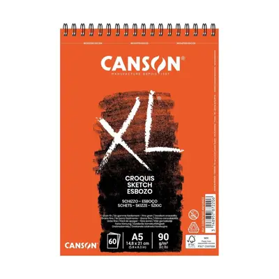 Корица на „Скицник със спирала CANSON XL Croquis, за сухи техники, A5, 90 г/кв.м, fine grain, 60 л."