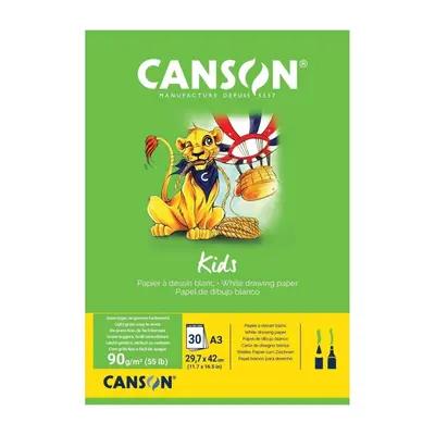 Корица на „Скицник CANSON KIDS Drawing, за моливи, маркери, пастели, A3, 90 г/кв.м, light grain, 30 л."