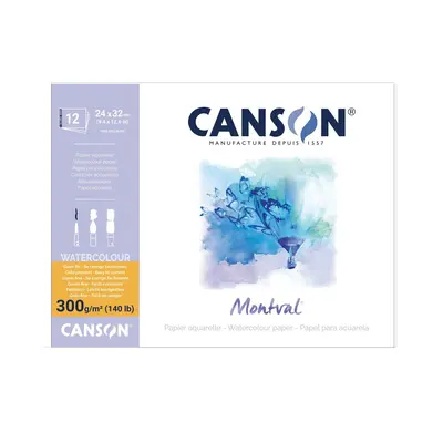 Корица на „Скицник CANSON Montval, за акварелни бои, 240х320 мм, 300 г/кв.м, cold pressed, 12 л."
