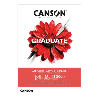 Корица на „Скицник CANSON GRADUATE Acrylique, за маслени и акрилни бои, A4, 300 г/кв.м, non-woven,20 л"
