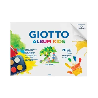 Корица на „Скицник GIOTTO ALBUM KIDS, за мокри техники, A4, Canson хартия 200 г/кв.м, 20 л."