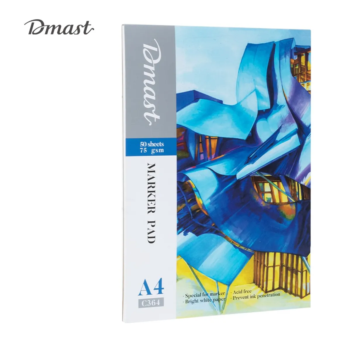 Скицник Deli Dmast EC364, за маркери, A4, 75 г/кв.м, 50 л.
