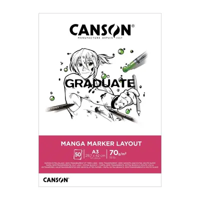 Корица на „Скицник CANSON GRADUATE Manga Marker Layout, за маркери, A4, 70 г/кв.м, very smooth, 50 л."