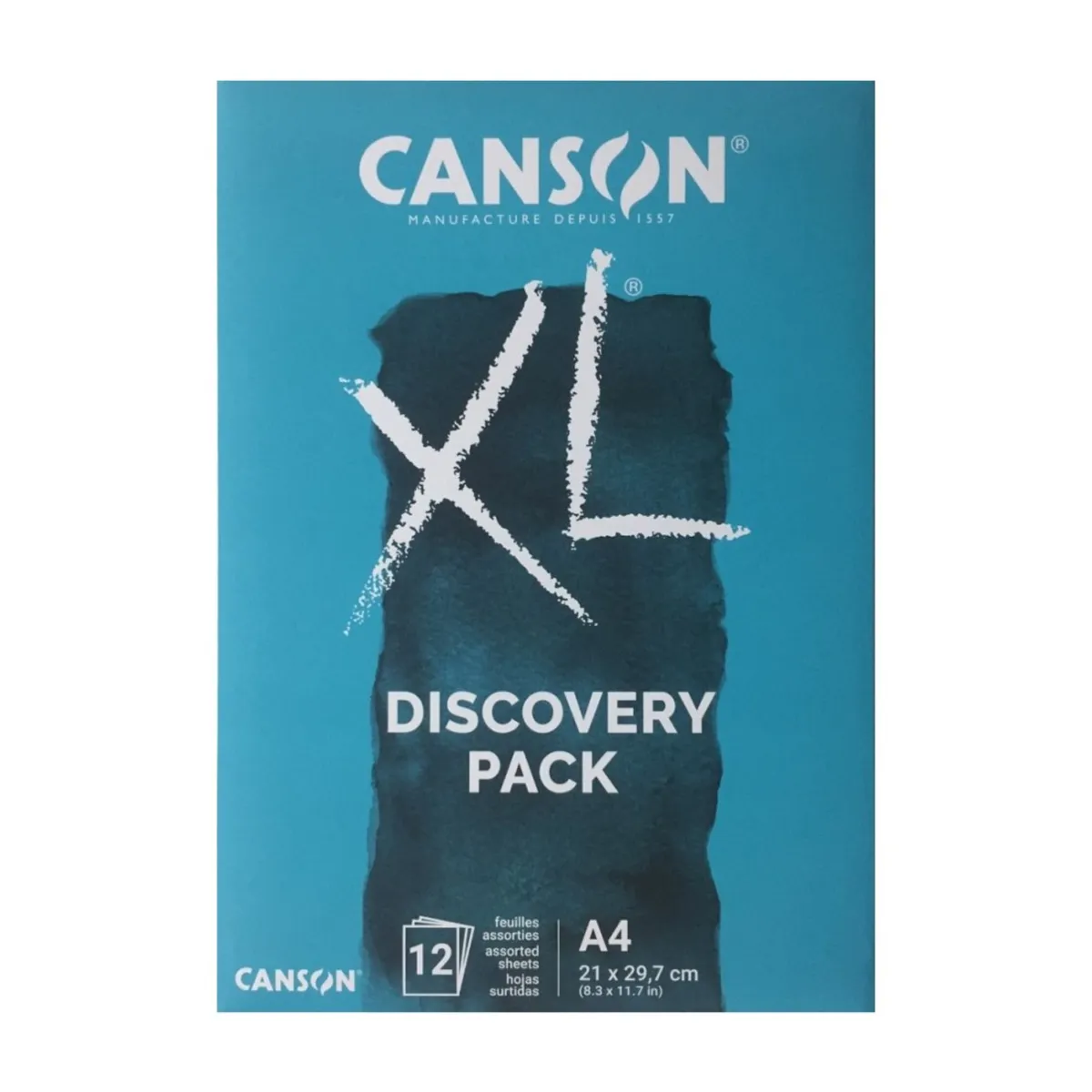 Скицник CANSON XL Pack Aquarelle&Mixed Media, за смесенени техники, микс хартии, A4, 12 л.