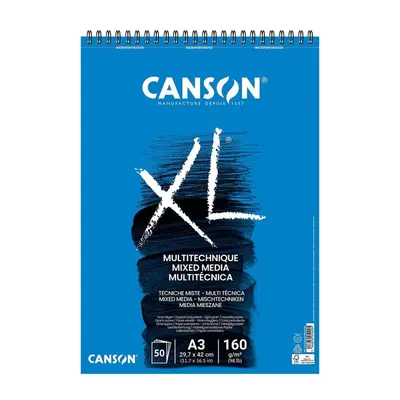 Корица на „Скицник със спирала CANSON XL Mixed Media, за смесени техники, A3, 160 г/кв.м, light grain, 50 л."